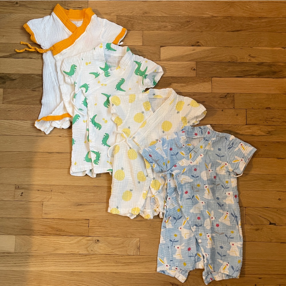 Baby bodysuit, 4pcs, 100% cotton